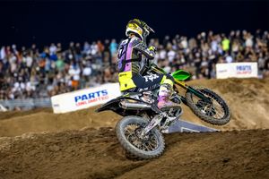 Rear brake issue causes Kitchen DNF in second 250 moto